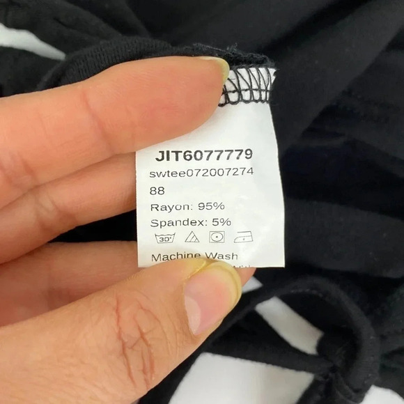 3/$15 Basic casual tie back long sleeve round neck scoop crop neck top small - Picture 10 of 13